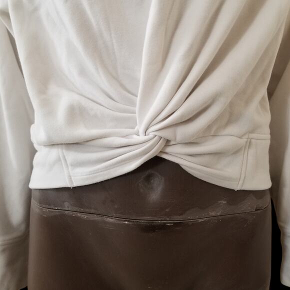 Fabletics Sydney Hoodie Sweatshirt Womens XS White Twist Front - Picture 5 of 11